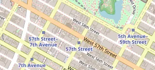 Street map of 1 Hotel Central Park, New York City